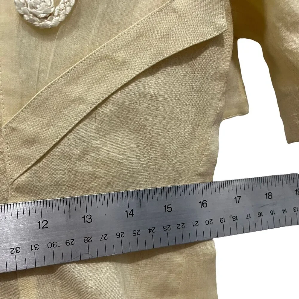 Sunday Shirt Jacket Vintage ANNE FRENCH Women Shirt Lightweight Romantic SZ 6